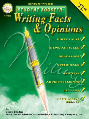 cover image of Writing Facts and Opinions, Grades 4 - 8
